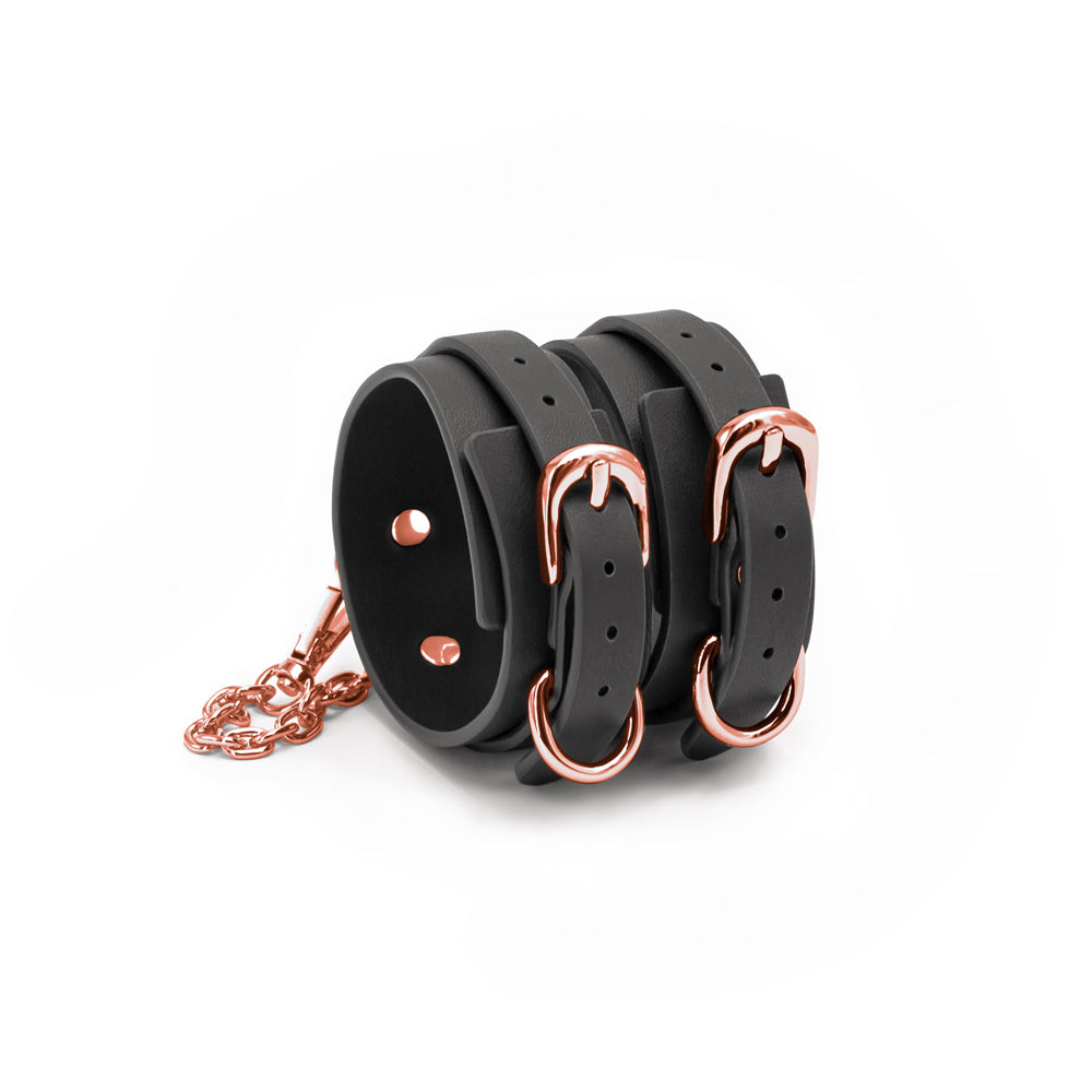 Bondage Couture Ankle Cuffs - Black