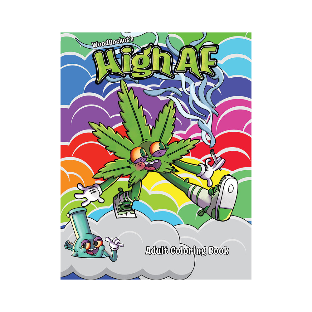 Wood Rocket High Af Coloring Book