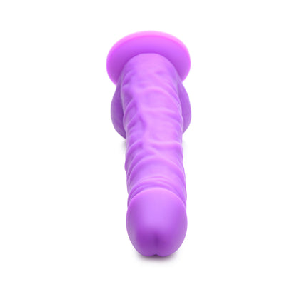 Lollicock Silicone Dildo With Balls 7 In. Grape