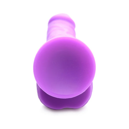 Lollicock Silicone Dildo With Balls 7 In. Grape