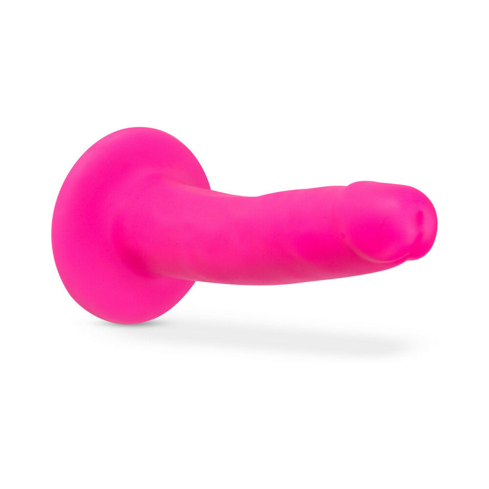 Neo Elite - 6-Inch Silicone Dual-Density Cock - Neon Pink