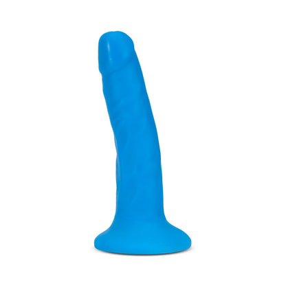 Neo Elite - 6-Inch Silicone Dual-Density Cock - Neon Blue