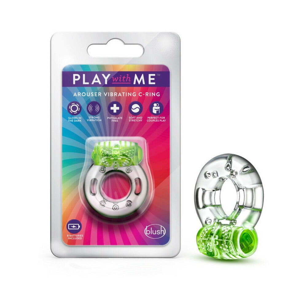 Blush Play With Me Arouser Vibrating C Ring - Green