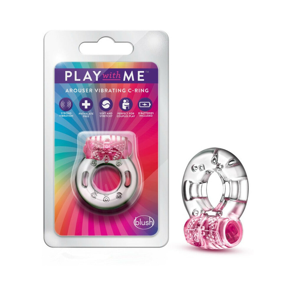 Play With Me - Arouser Vibrating C-Ring - Pink