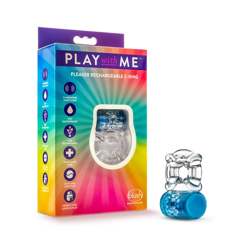 Play With Me - Pleaser Rechargeable C-Ring - Blue