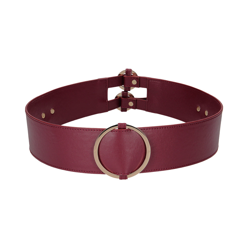 Ouch Halo Waist Belt S/M Burgundy