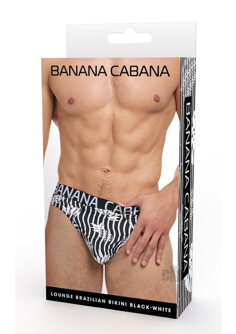 Banana Cabana Bikini Lg/xl Blk/wht-Sexual Toys®-Sexual Toys®