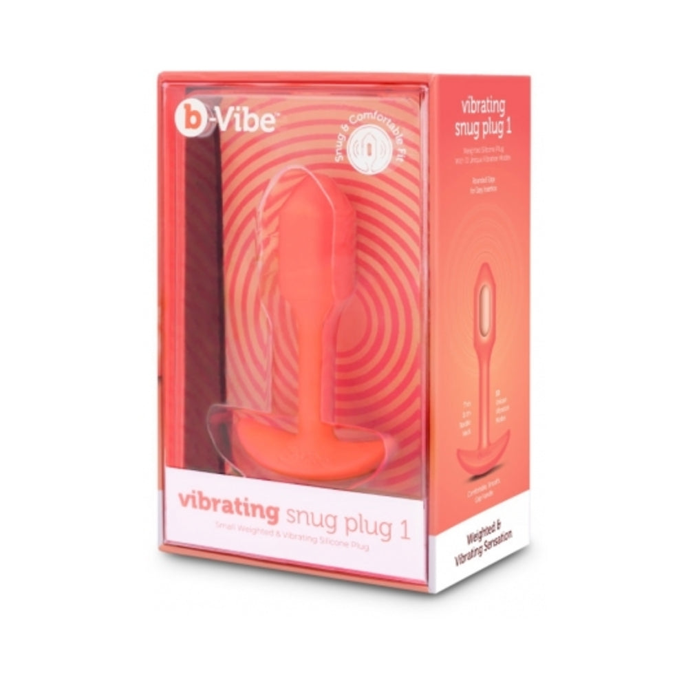 B-Vibe Vibrating Snug Plug - Small Orange