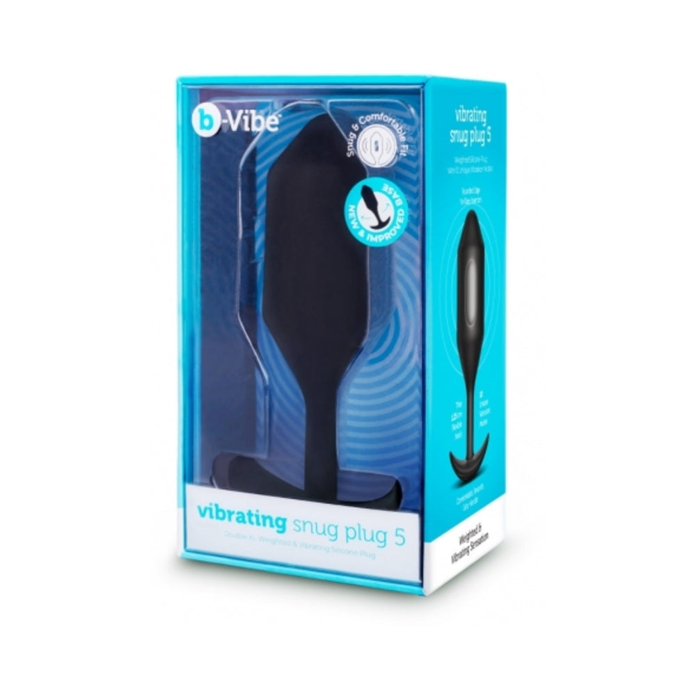 B-Vibe Vibrating Snug Plug - Xxlarge Black