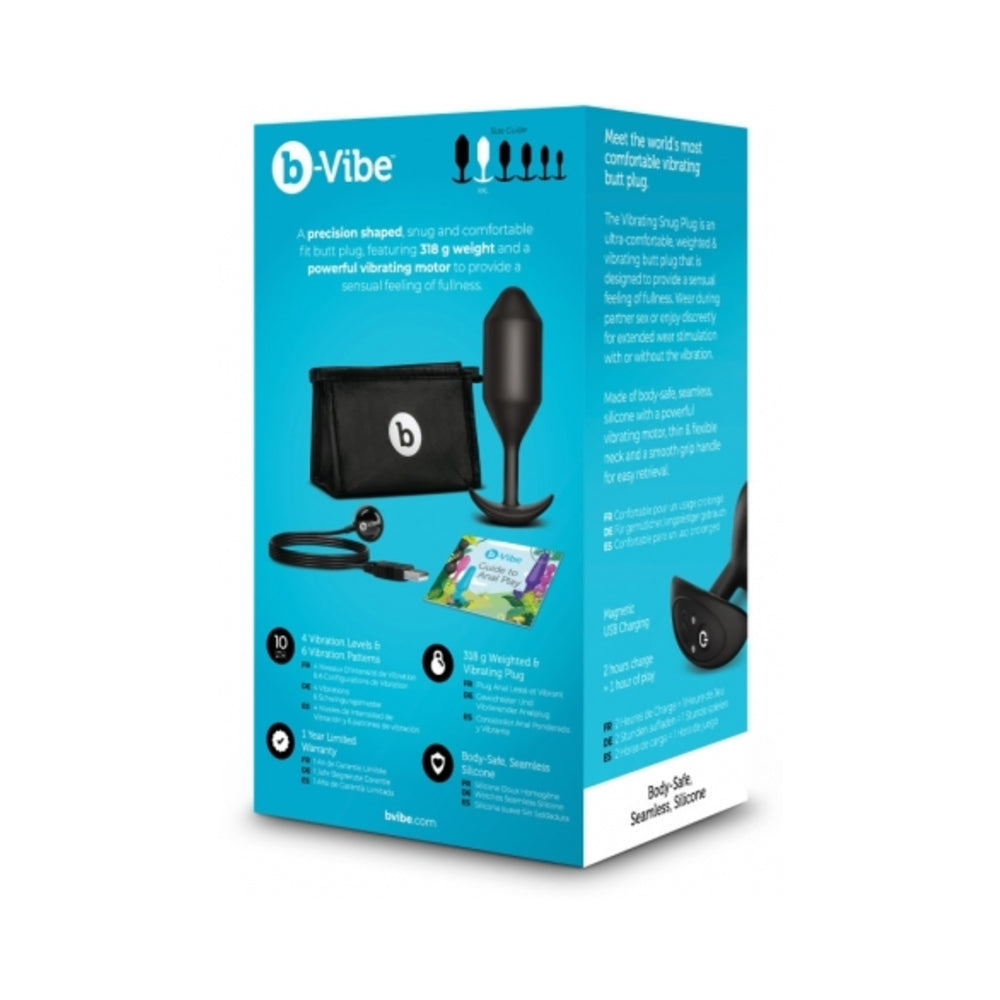 B-Vibe Vibrating Snug Plug - Xxlarge Black