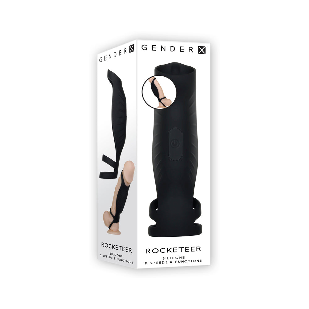 Gender X Rocketeer Vibrating Penis Sheath Black