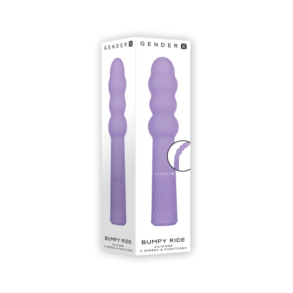 Gender X Bumpy Ride Beaded Vibrating Wand Purple