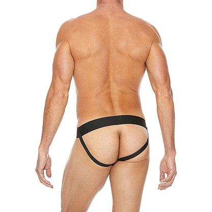 Ouch Jock Front Zip Black L/Xl