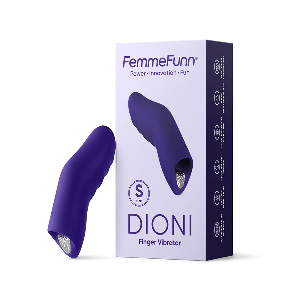 Femmefunn Dioni Wearable Finger Vibe - Large Dark Purple