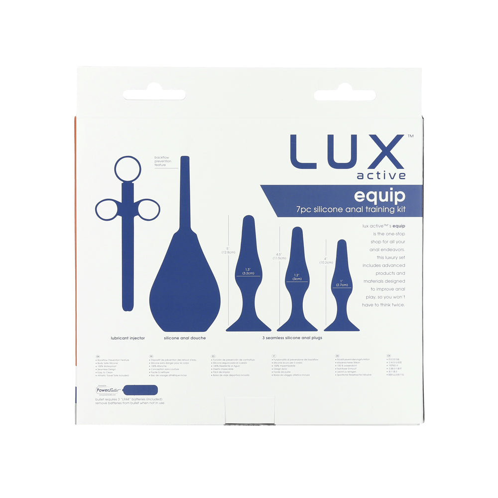 Lux Active Equip 7-Piece Anal Training Kit Silicone Black