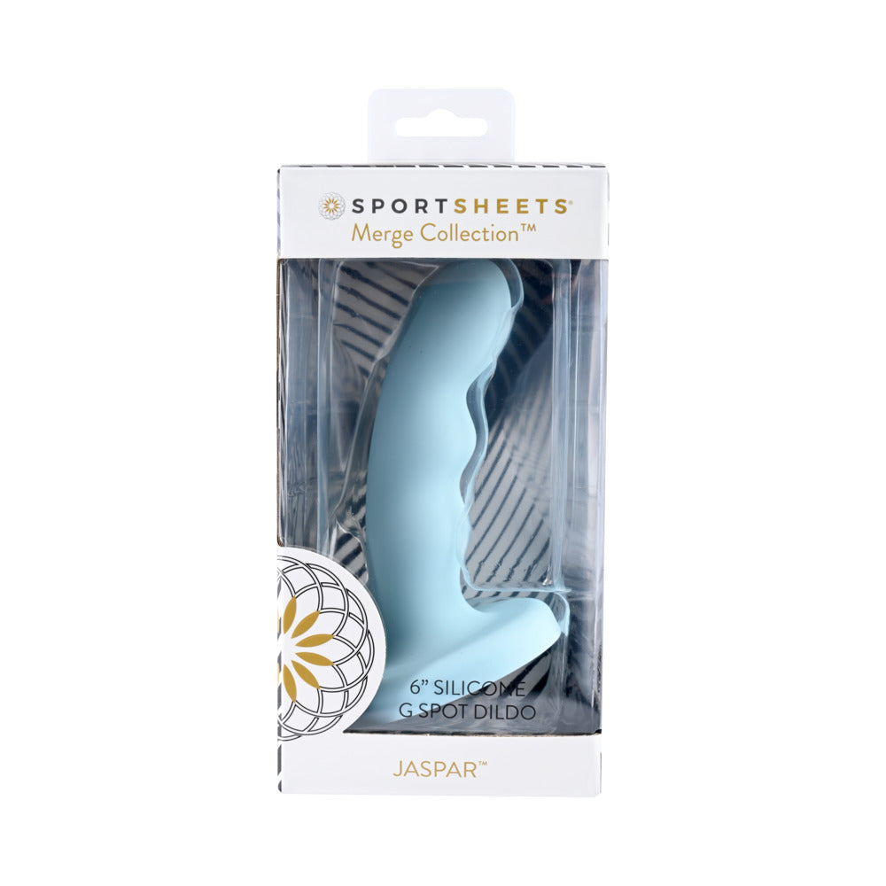 Merge Jaspar 6 In. Suction Cup G-Spot Dildo Aqua