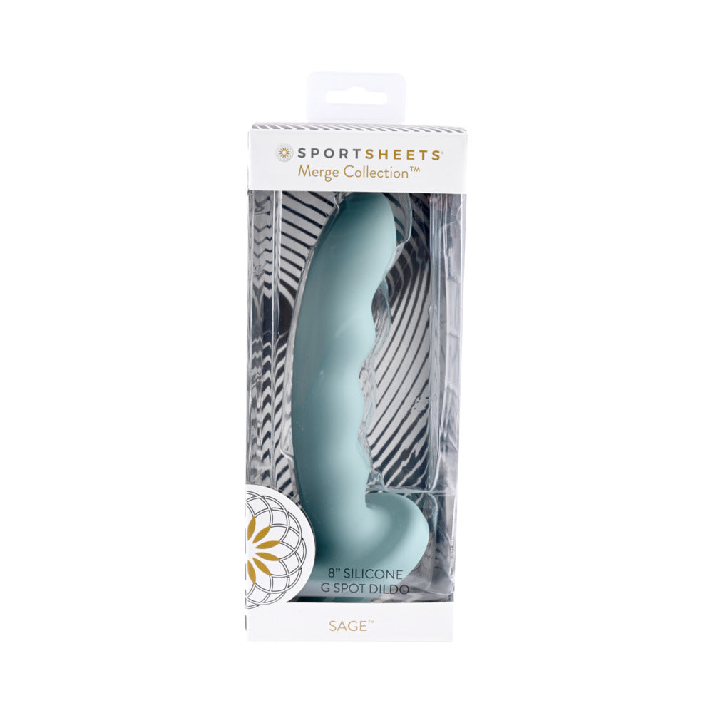 Merge Sage 8 In. Suction Cup G-Spot Dildo Green