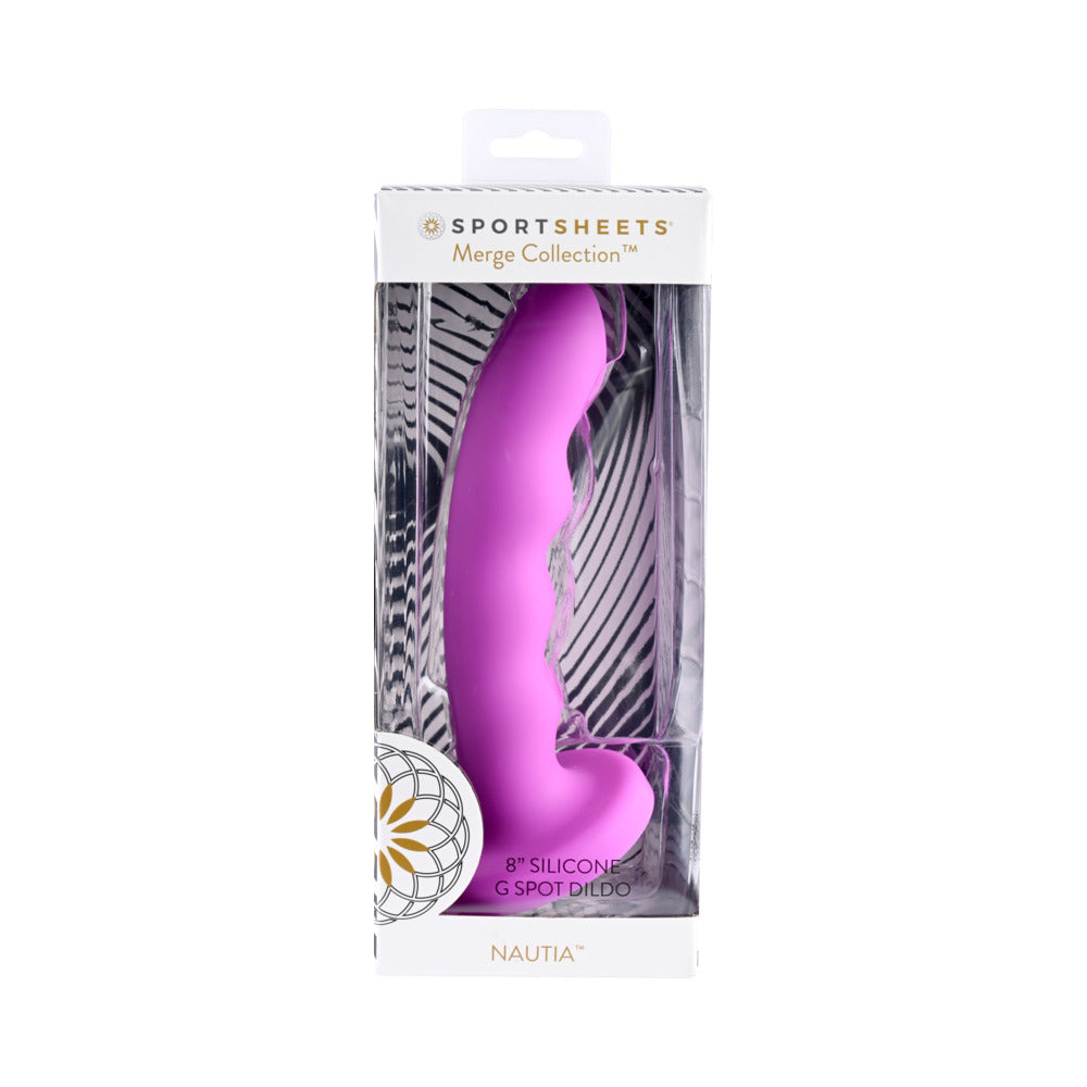 Merge Nautia 8 In. Suction Cup G-Spot Dildo Fuchsia