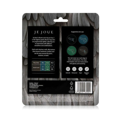 Je Joue 3-Pack Silicone C-Rings Black/Green/Blue