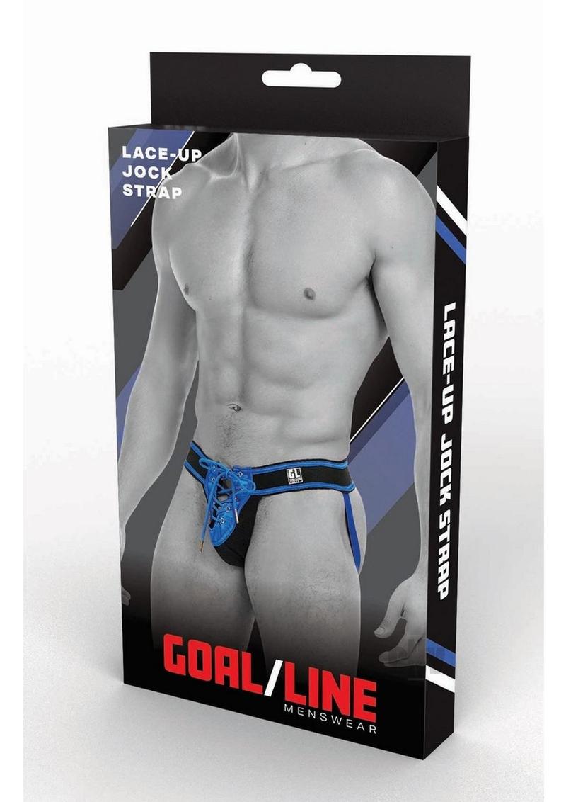 Goal Line Lace Up Jockstrap L/xl Blu-Sexual Toys®-Sexual Toys®