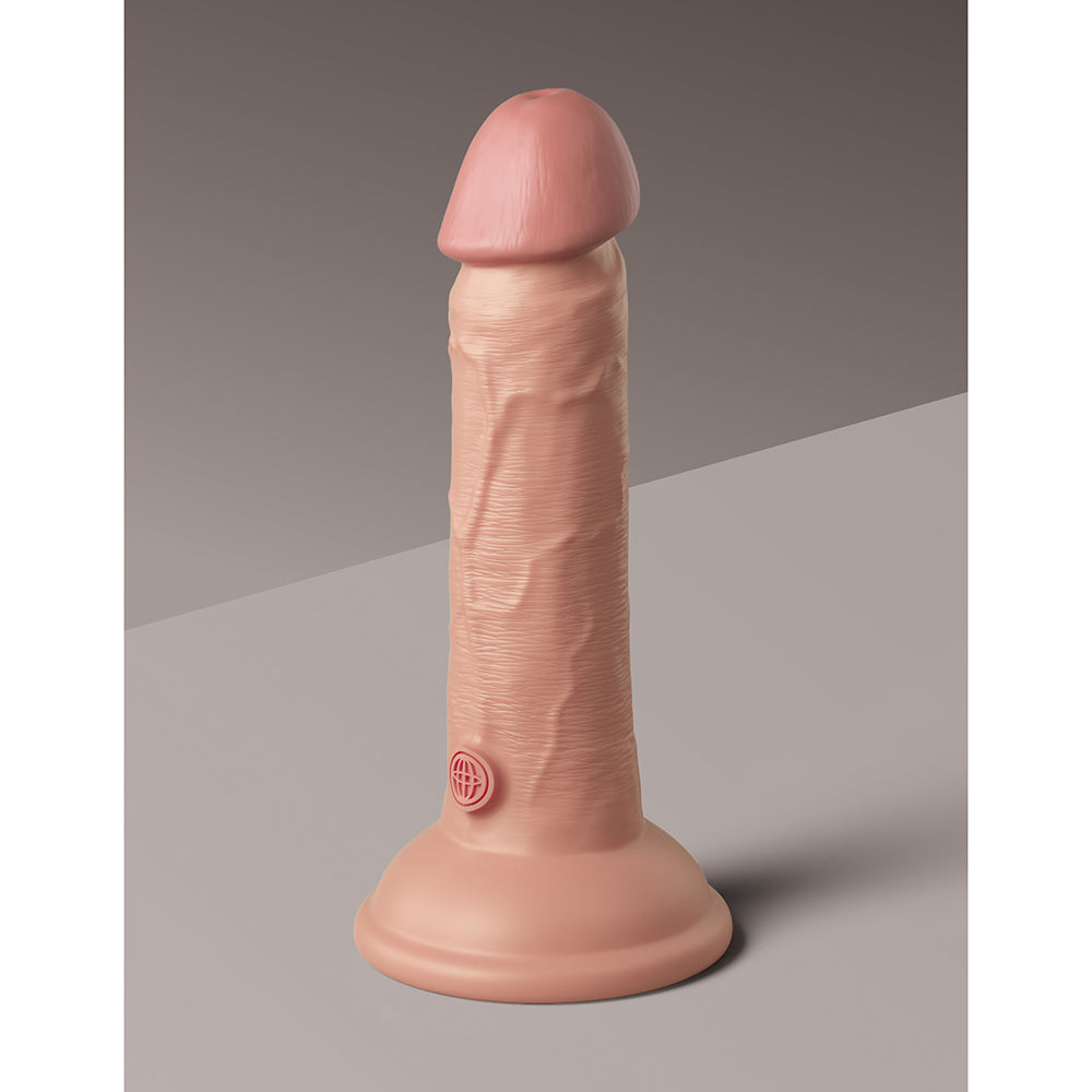 King Cock Elite Silicone Dual-Density Cock 6 In. Light