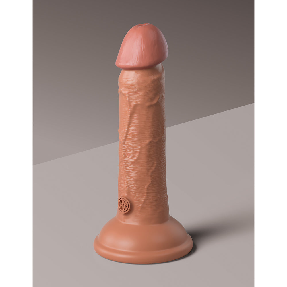 King Cock Elite Silicone Dual-Density Cock 6 In. Tan