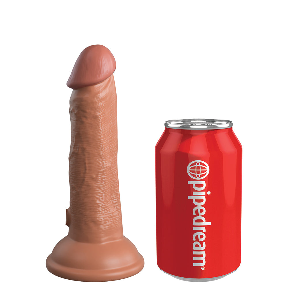 King Cock Elite Silicone Dual-Density Cock 6 In. Tan