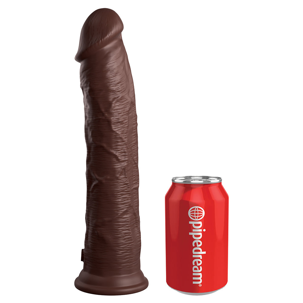 King Cock Elite Silicone Dual-Density Cock 11 In. Brown