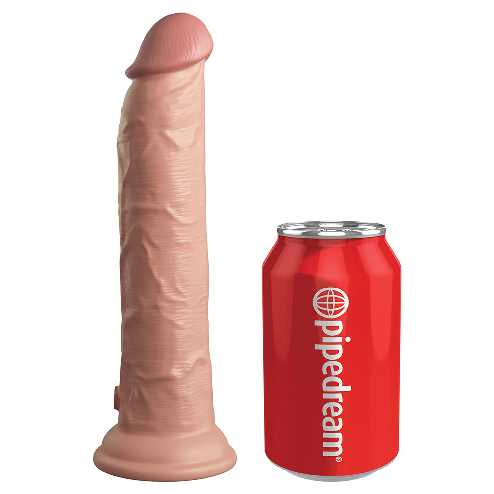 King Cock Elite Vibrating Silicone Dual-Density Cock With Remote 9 In. Light