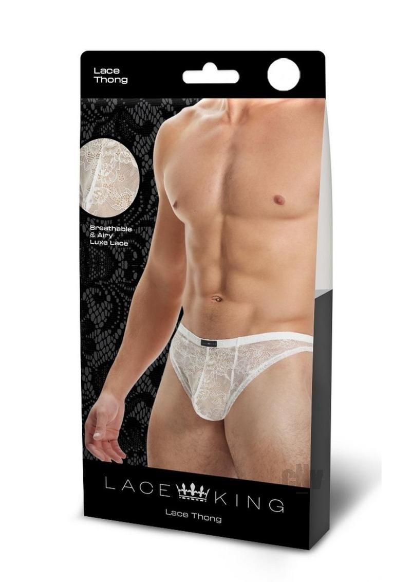 Lace King Lace Thong L/xl Wht-Sexual Toys®-Sexual Toys®