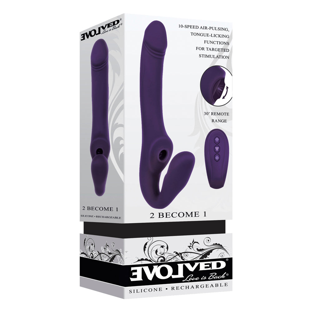 Evolved 2 Become 1 Strapless Strap On - Purple