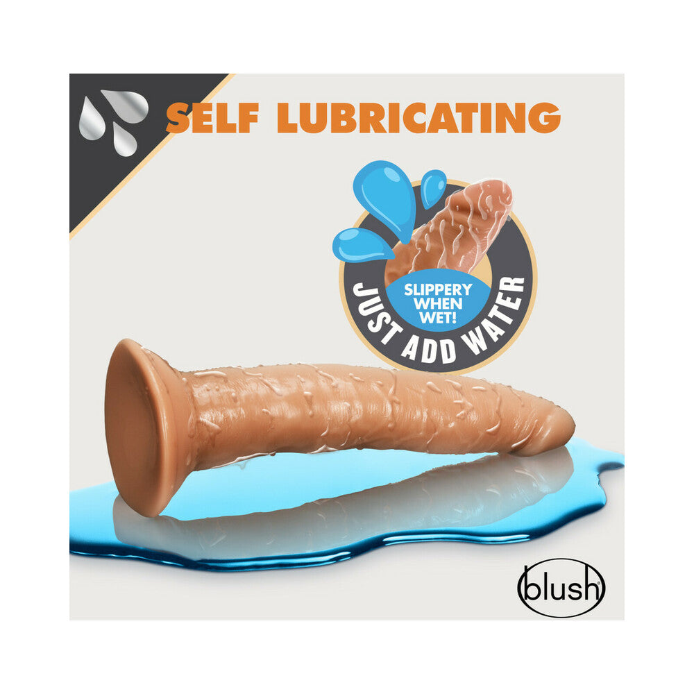 Dr. Skin Glide Self-Lubricating Dildo 7.5 In. Mocha