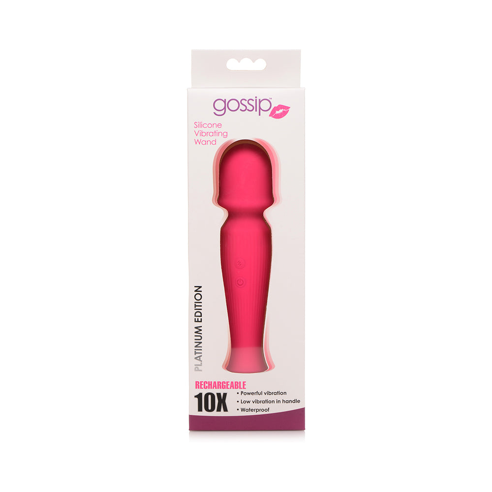 Curve Novelties Gossip Silicone Vibrating Wand 10X - Magenta