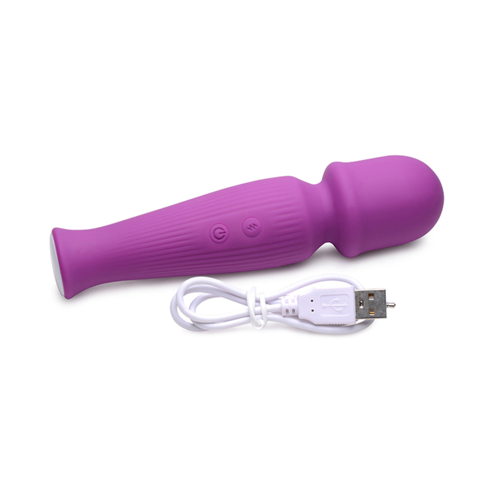 Curve Novelties Gossip Silicone Vibrating Wand 10X - Violet