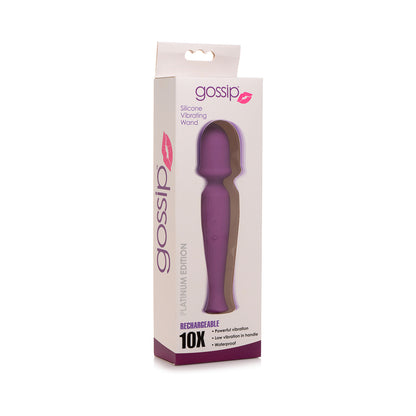 Curve Novelties Gossip Silicone Vibrating Wand 10X - Violet