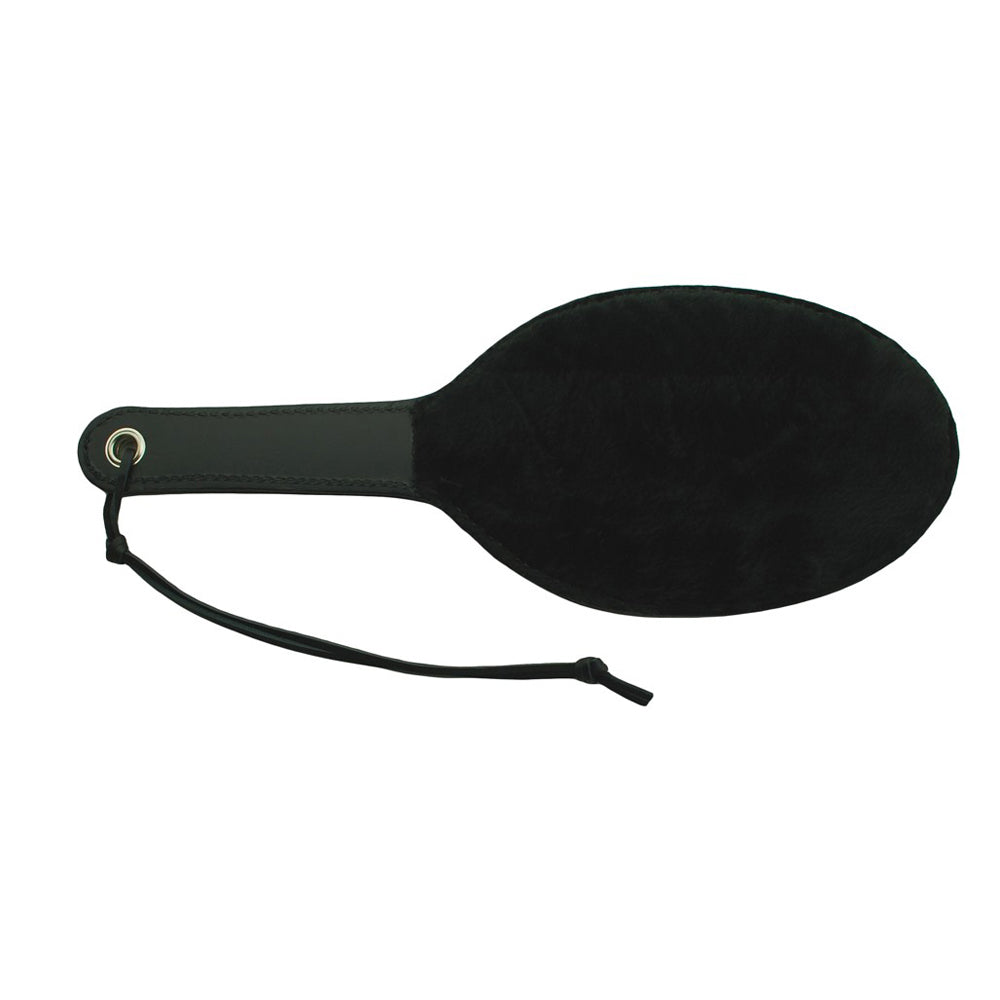 16In Ping Pong Paddle W/Black Faux Fur