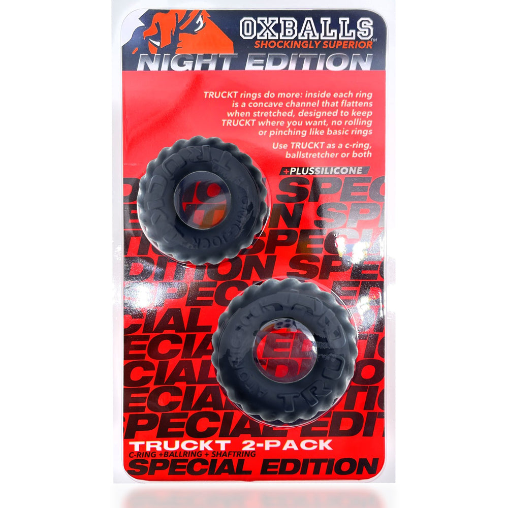 Oxballs Truckt 2-Piece Cockring Plus+Silicone Special Edition Night