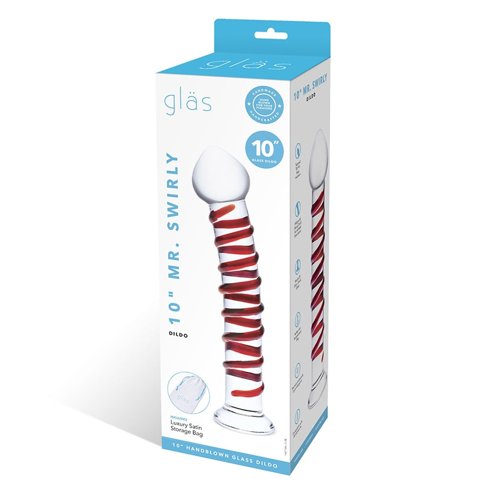 Glas Mr. Swirly Dildo 10 In.