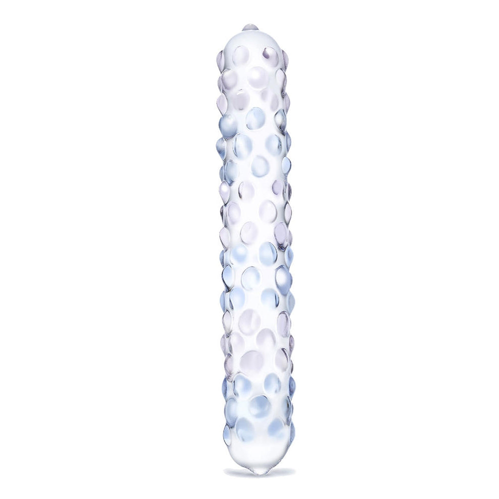 Glas Purple Rose Nubby Glass Dildo 9&quot;