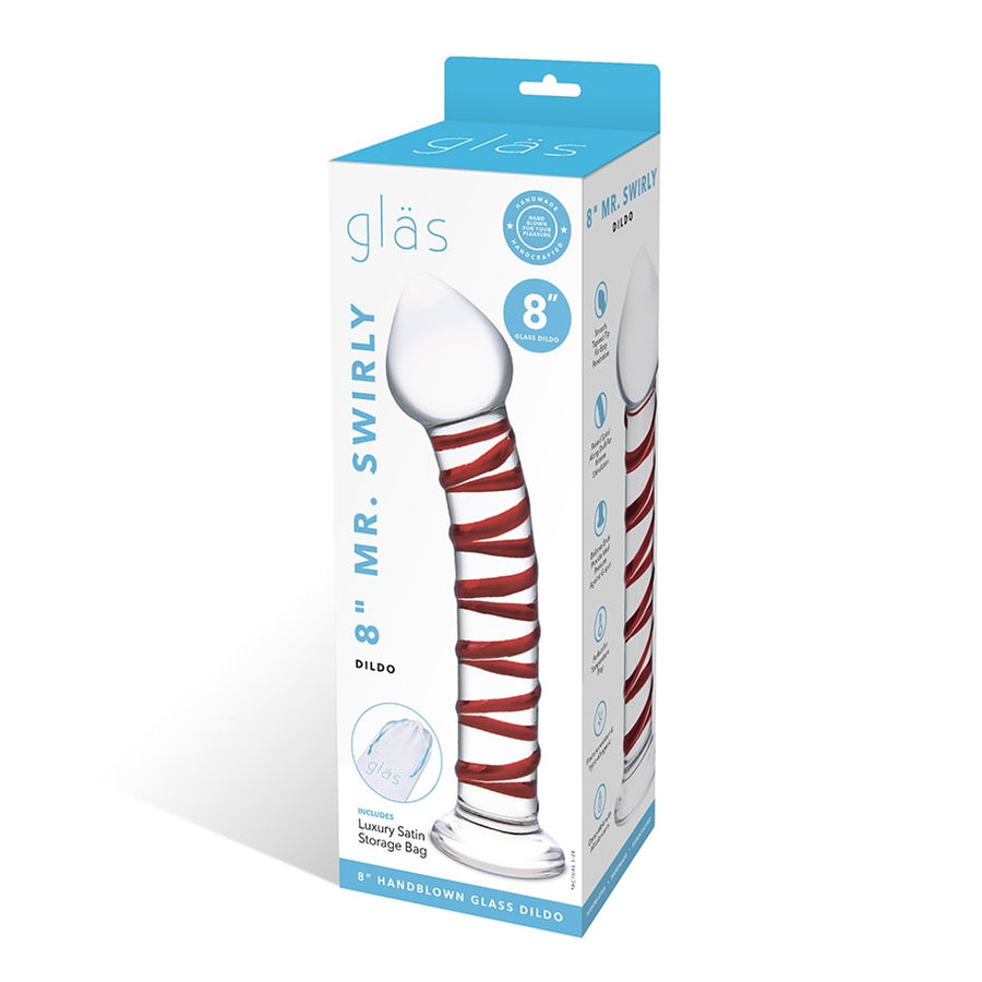 Glas Mr. Swirly Glass Dildo 8 In.