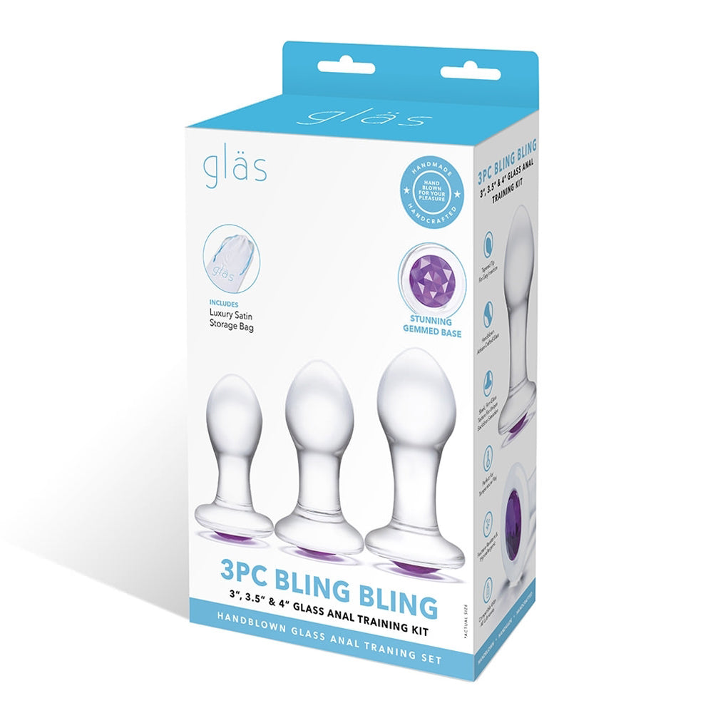 Bling Bling 3 3.5, 4 Anal  Kit 3Pc