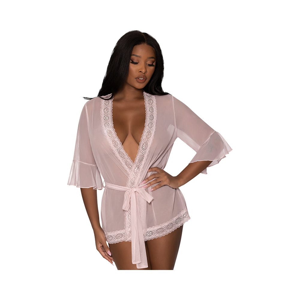 Magic Silk Seabreeze Robe With Lace Trim