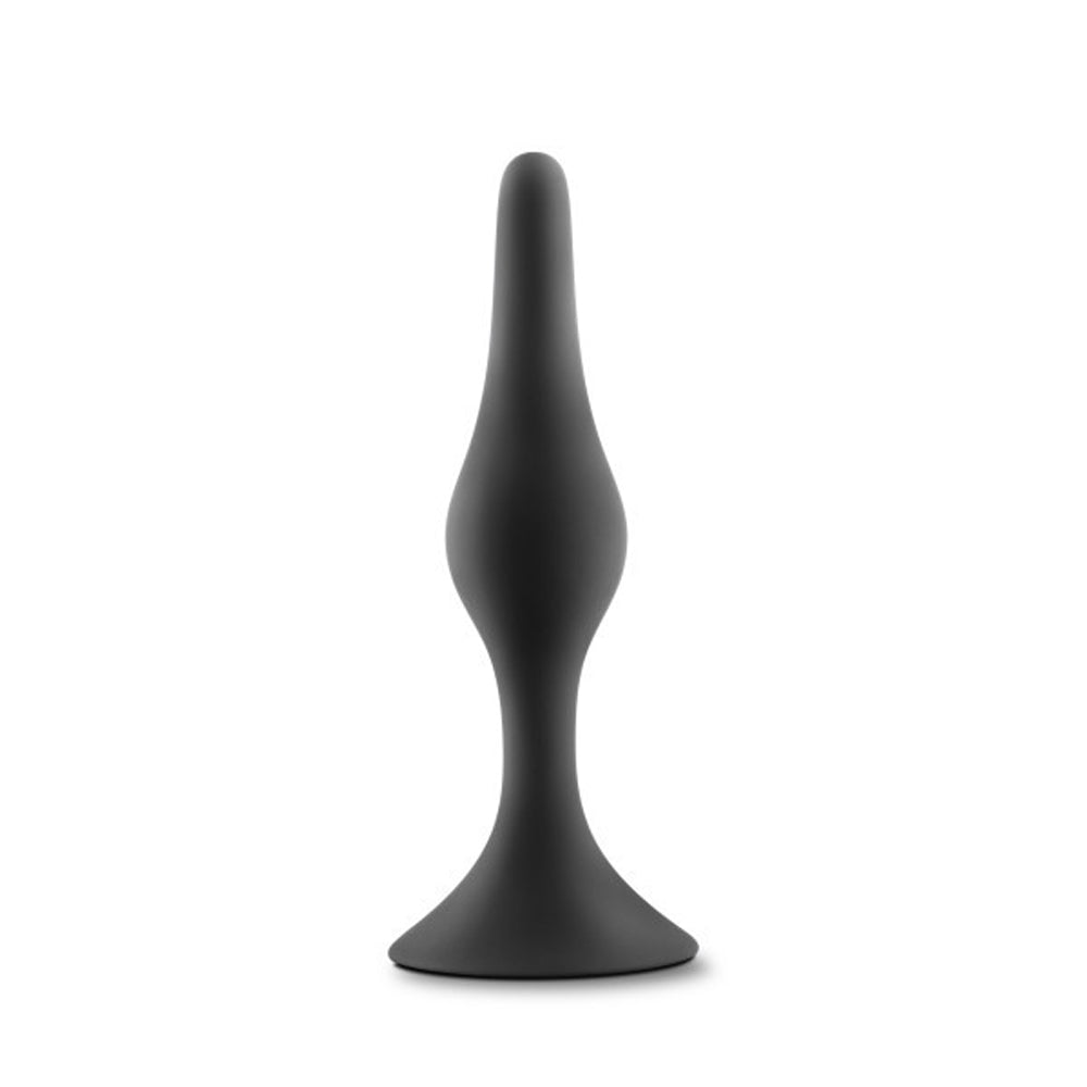 Anal Adventures Platinum - Silicone Beginner Plug  - Small - Black