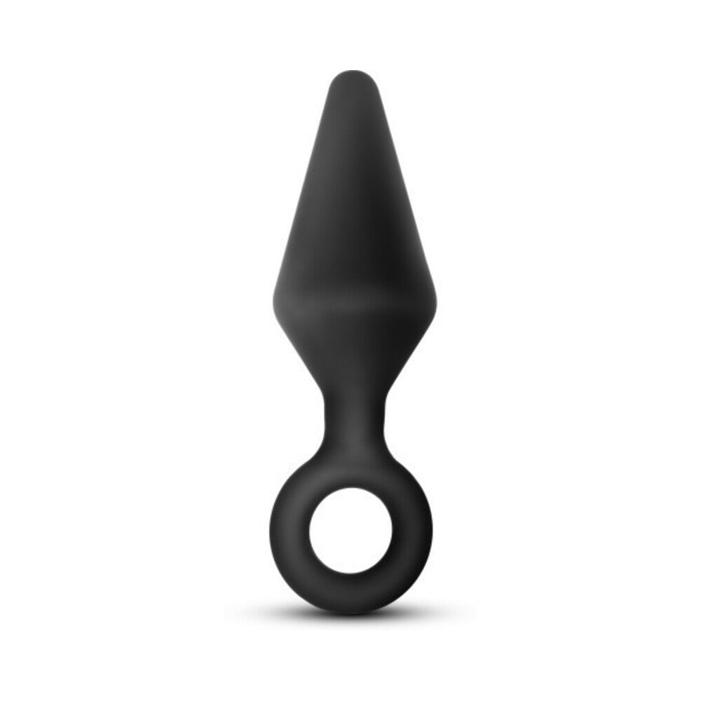 Anal Adventures Platinum - Silicone Loop Plug -  Large - Black