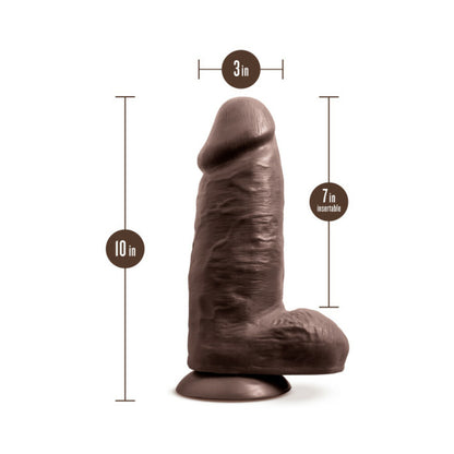 Au Naturel - Chub - 10 Inch Dildo - Chocolate