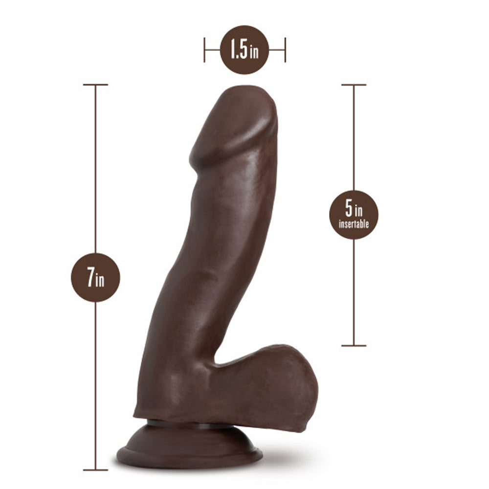 Au Naturel - Troy - 6 Inch Dildo - Chocolate