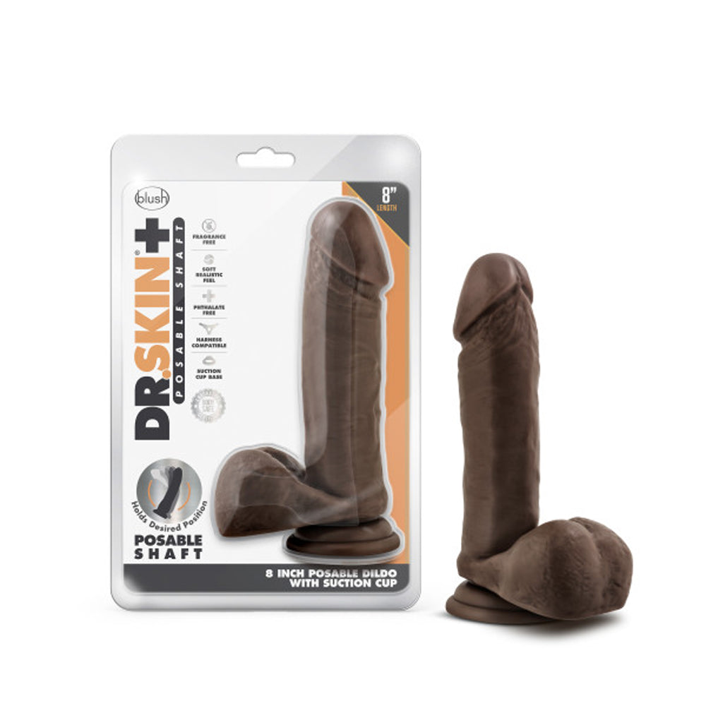 Dr. Skin Plus Pos Dildo W/Ball 8In Cho