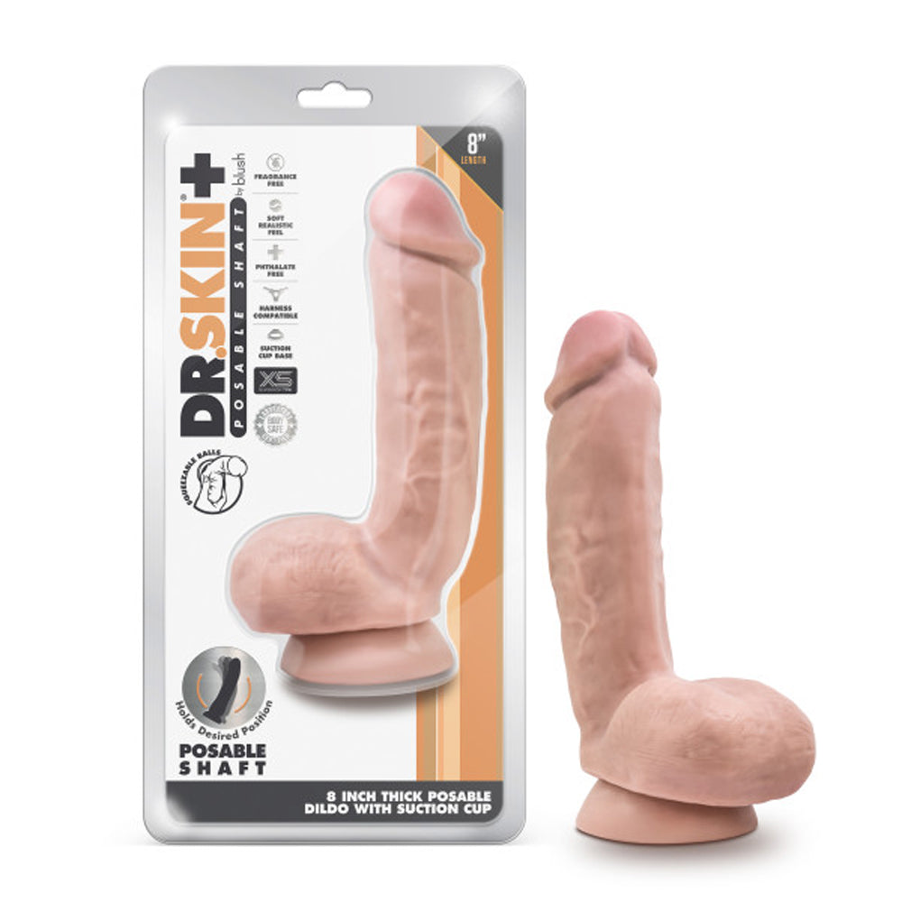 Dr.skin Plus Thi Pos Dildo W/Squ Bal 8 V