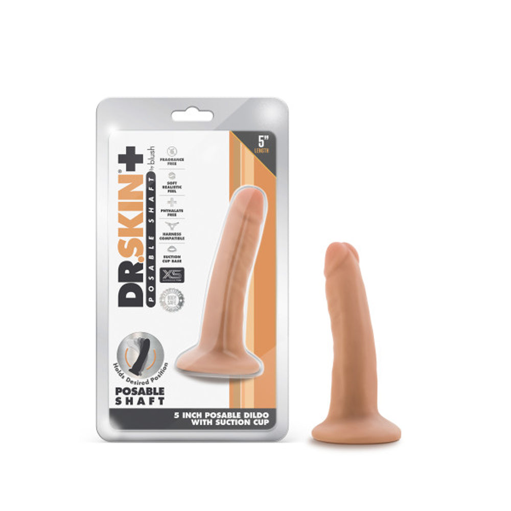 Dr. Skin Plus Posable Dildo 5In Vanilla