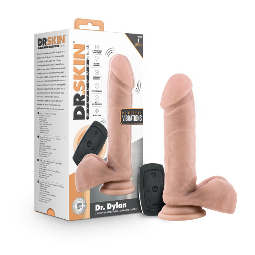 Dr. Skin Dr.dylan Vib Dildo W/Rc Sil 8 V